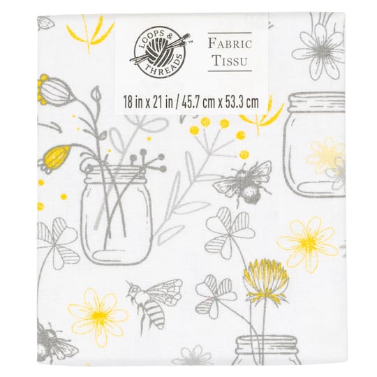 Michaels, Grey & Yellow Mason Cotton Fabric by Loops & Threads™ – Category: Pre-Cut Fabric